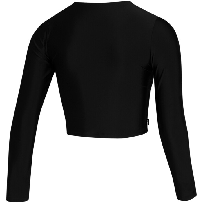 2024 Mystic Womens Sunn Long Sleeve Crop Rash Vest 35001.240173 - Black